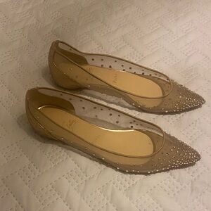 Christian Louboutin Gold Studded Flats